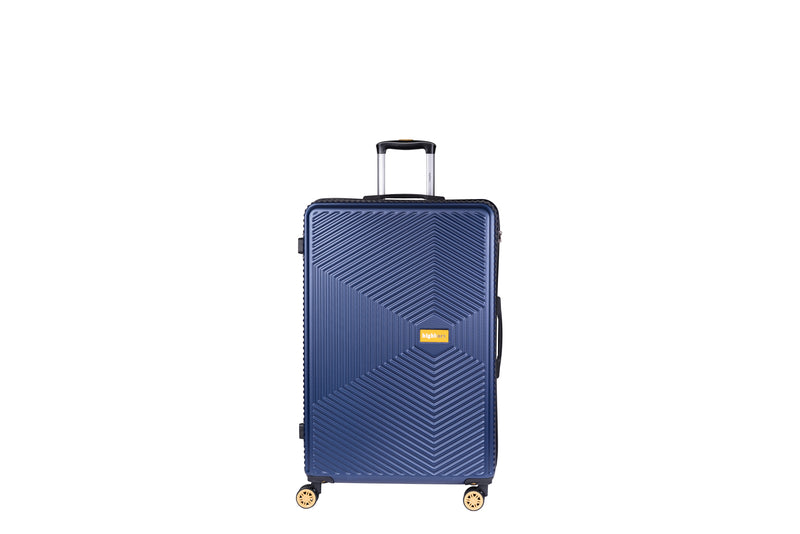 Highbury Navy Hardside Luggage Polypropylene Hard-Shell Spinner/Suitcase Set with 8 Wheels - 29 inches, 25 inches, 20 inches