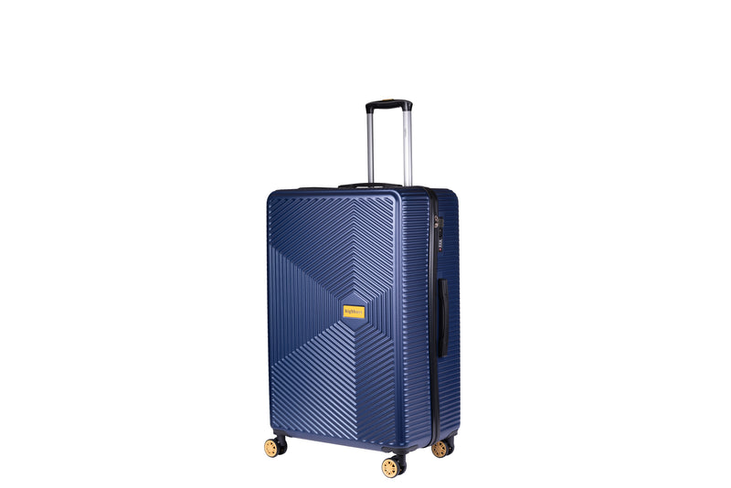 Highbury Navy Hardside Luggage Polypropylene Hard-Shell Spinner/Suitcase Set with 8 Wheels - 29 inches, 25 inches, 20 inches