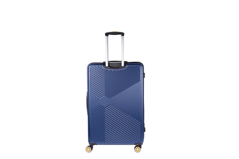 Highbury Navy Hardside Luggage Polypropylene Hard-Shell Spinner/Suitcase Set with 8 Wheels - 29 inches, 25 inches, 20 inches