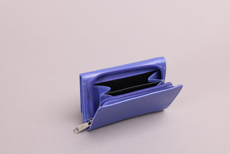 Personalised Engraved Purple Leather Purse