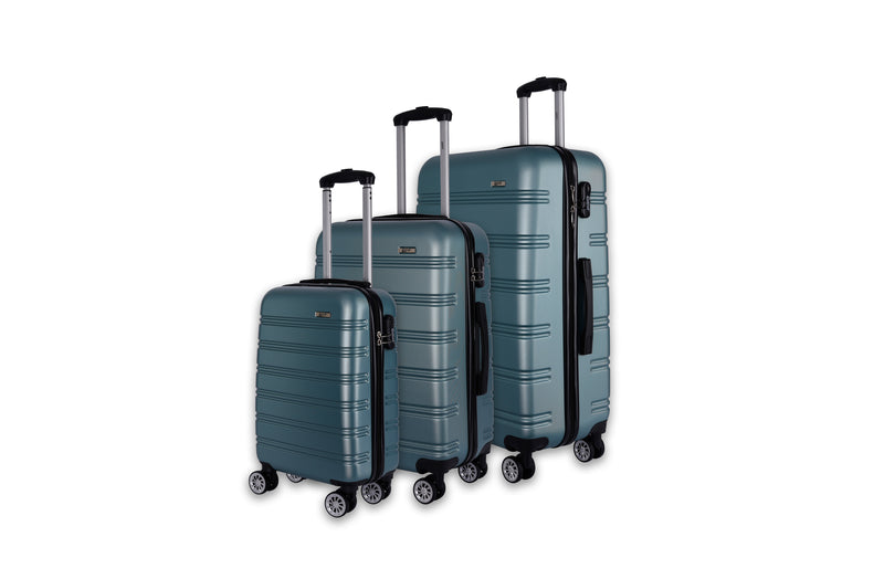 Everest Hardside Luggage ABS Hard-Shell Spinner/Suitcase Set with 8 Wheels - 71cm / 28 inches, 61cm / 24 inches, 55cm / 20 inches 3 Piece Set (20", 24",28")